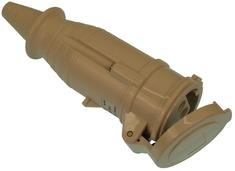 Koppelkontaktstopl CEE 2P/32A IP44 - 12h - wit